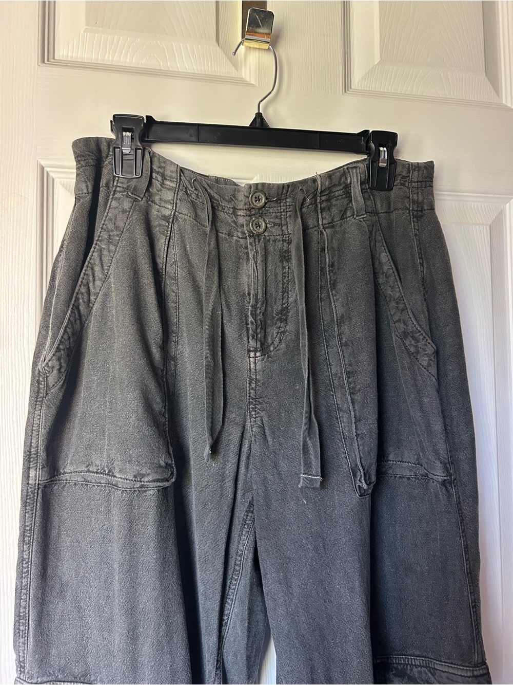 By Anthropologie washed gray cargo pants - Picture 7 of 10